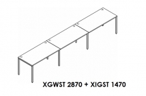 Составная рабочая станция XTEN GLOSS XGWST 2870 + XIGST 1470 Бук Тиара