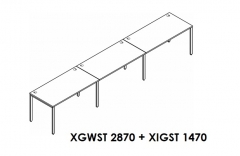 Составная рабочая станция XTEN GLOSS XGWST 2870 + XIGST 1470 Бук Тиара