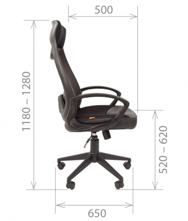 Кресло для руководителя CHAIRMAN 840 black Сетчатый акрил/зеленый