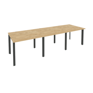Стол переговорный 3 столешницы ONIX O.MP-PRG-3.1 Тиквуд Светлый/Антрацит