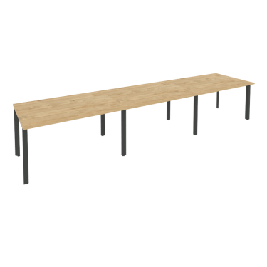 Стол переговорный 3 столешницы ONIX O.MP-PRG-3.3 Тиквуд Светлый/Антрацит