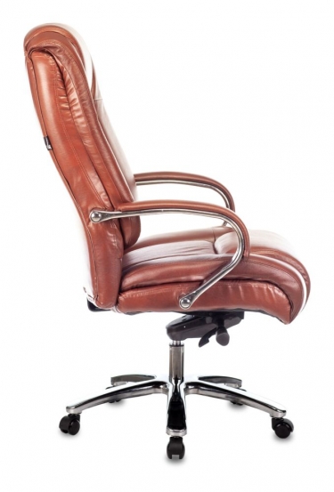 Кресло руководителя Бюрократ T-9925SL кожа Светло-коричневый Leather Eichel
