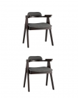 Комплект из двух стульев Stool Group OLAV 2 шт Темно-серый