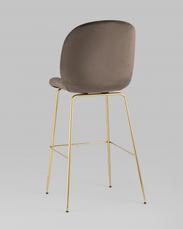Стул барный Beetle gold Коричневый