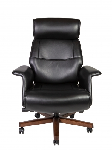 Кресло руководителя Норден Вагнер А2067 black leather кожа черный