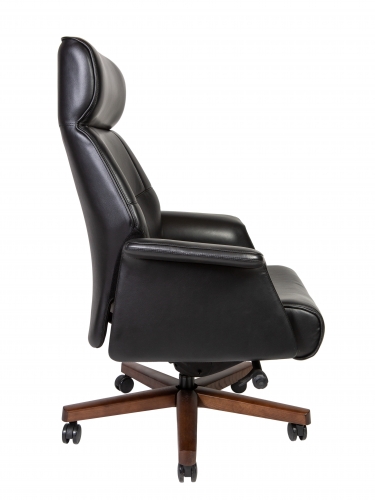 Кресло руководителя Норден Вагнер А2067 black leather кожа черный