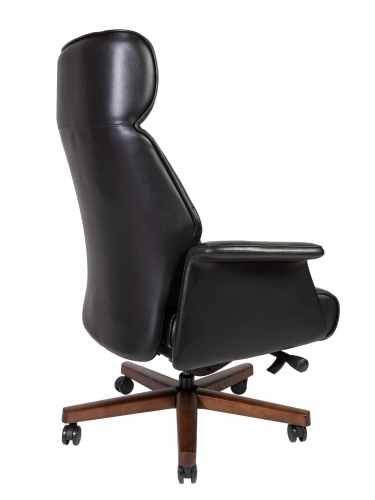 Кресло руководителя Норден Вагнер А2067 black leather кожа черный