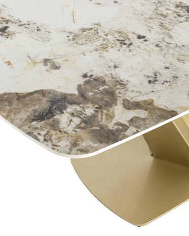 Обеденный стол Stool group Аврора 160x90 Белый мрамор