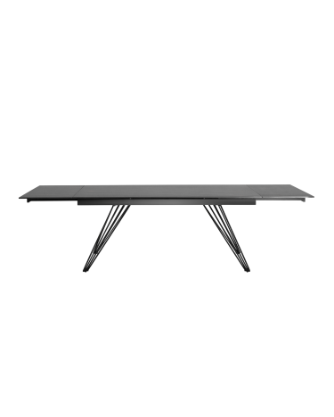 Обеденный стол раскладной Stool group Пандора 160-240х90 Черный мрамор