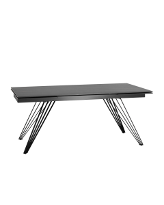 Обеденный стол раскладной Stool group Пандора 160-240х90 Черный мрамор