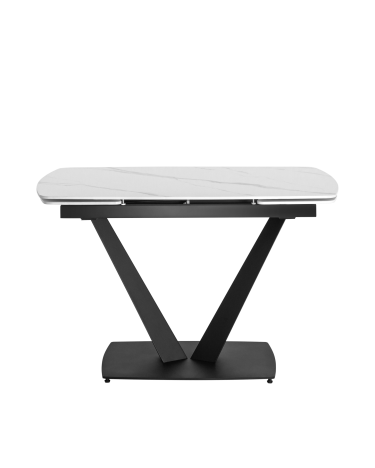 Обеденный стол раскладной Stool group Клео 120-180х80 Белый мрамор