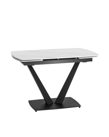 Обеденный стол раскладной Stool group Клео 120-180х80 Белый мрамор