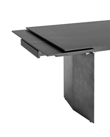 Обеденный стол раскладной Stool group Селин 160-240х90 Темный мрамор