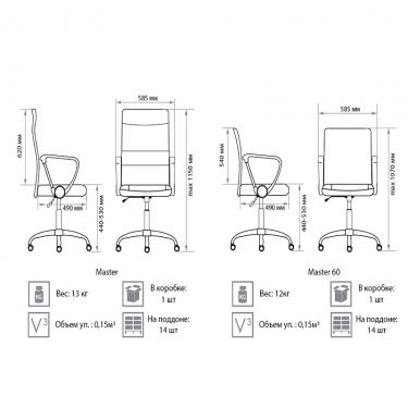 Компьютерное кресло Master GTPH Ch1 W01T01
