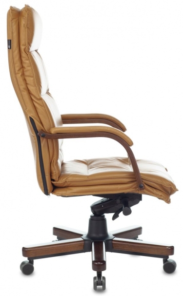 Кресло руководителя Бюрократ T-9927WALNUT Горчичный