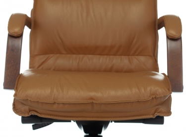 Кресло руководителя Бюрократ T-9927WALNUT Горчичный