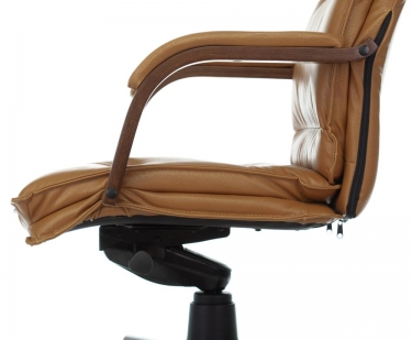 Кресло руководителя Бюрократ T-9927WALNUT Горчичный
