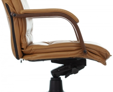 Кресло руководителя Бюрократ T-9927WALNUT Горчичный