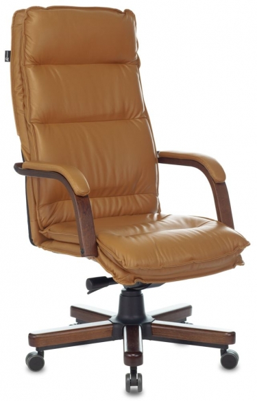 Кресло руководителя Бюрократ T-9927WALNUT Горчичный
