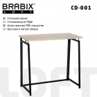 Стол на металлокаркасе BRABIX LOFT CD-001 Дуб натуральный