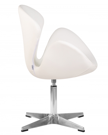 Кресло дизайнерское DOBRIN SWAN* Белый кожзам P23