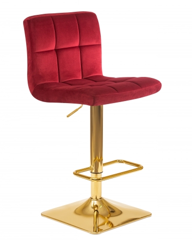 Стул барный DOBRIN GOLDIE* Бордовый велюр MJ9-43