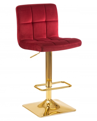 Стул барный DOBRIN GOLDIE* Бордовый велюр MJ9-43