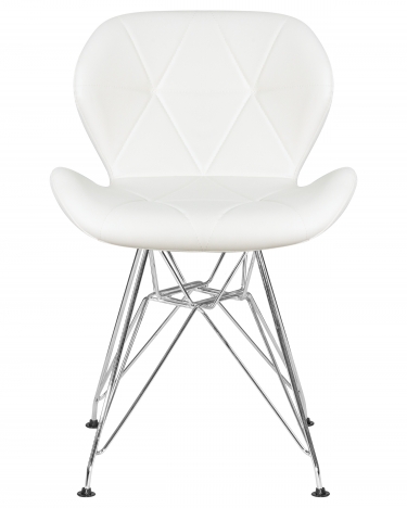 Стул обеденный Dobrin Butterfly Chrome Белый