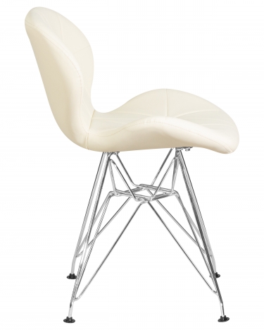 Стул обеденный Dobrin Butterfly Chrome* Кремовый