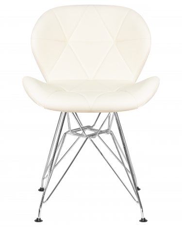 Стул обеденный Dobrin Butterfly Chrome* Кремовый