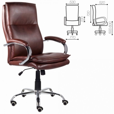 Кресло офисное BRABIX PREMIUM Cuba EX-542 Коричневый