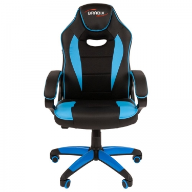 Геймерское кресло BRABIX Blaze GM-162 Черное/голубое