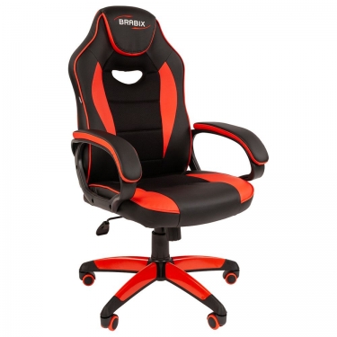 Геймерское кресло BRABIX Blaze GM-162 Черное/красное