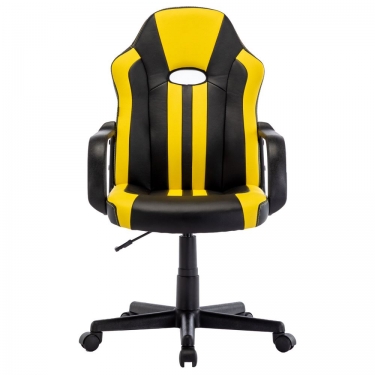 Кресло компьютерное BRABIX Stripe GM-202 экокожа Черный-желтый