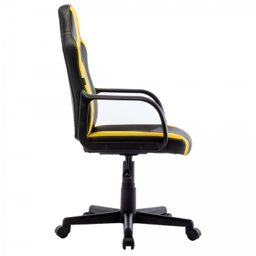 Кресло компьютерное BRABIX Stripe GM-202 экокожа Черный-желтый