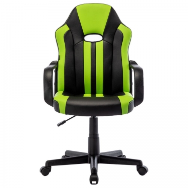 Кресло компьютерное BRABIX Stripe GM-202 экокожа Черный-зеленый
