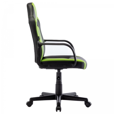 Кресло компьютерное BRABIX Stripe GM-202 экокожа Черный-зеленый