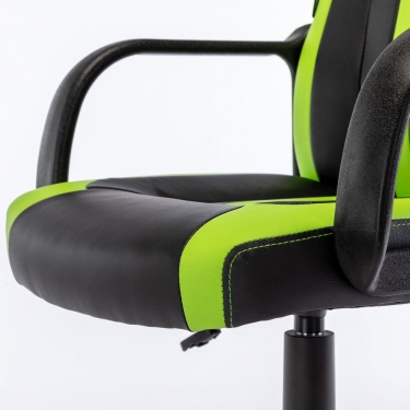 Кресло компьютерное BRABIX Stripe GM-202 экокожа Черный-зеленый