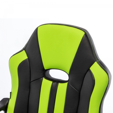 Кресло компьютерное BRABIX Stripe GM-202 экокожа Черный-зеленый