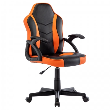 Кресло компьютерное BRABIX Shark GM-203 экокожа Черный-оранжевый