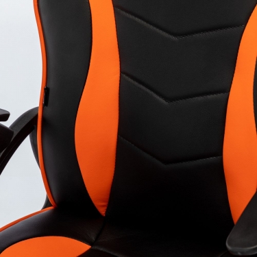 Кресло компьютерное BRABIX Shark GM-203 экокожа Черный-оранжевый