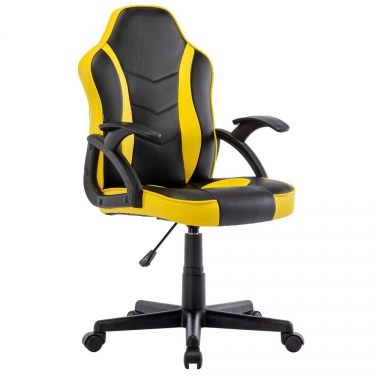 Кресло компьютерное BRABIX Shark GM-203 экокожа Черный-желтый