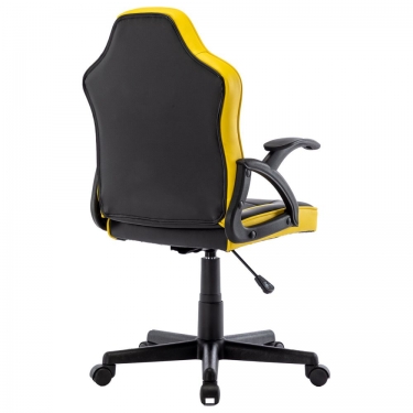 Кресло компьютерное BRABIX Shark GM-203 экокожа Черный-желтый