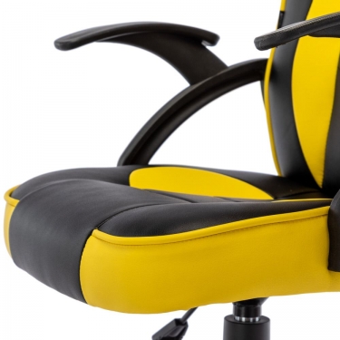 Кресло компьютерное BRABIX Shark GM-203 экокожа Черный-желтый