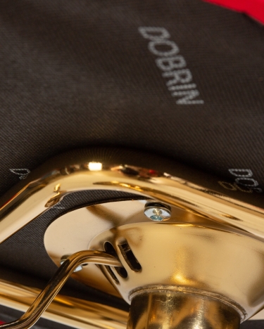 Стул барный DOBRIN CHARLY GOLD Красный велюр MJ9-45