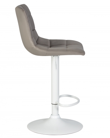 Стул барный DOBRIN TAILOR WHITE* Серый велюр MJ9-75