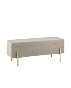 Банкетка Stool group Болейн с ящиком, велюр бежевый