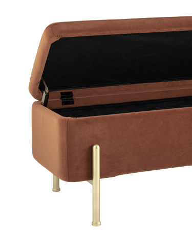 Банкетка Stool group Болейн с ящиком, велюр терракотовый