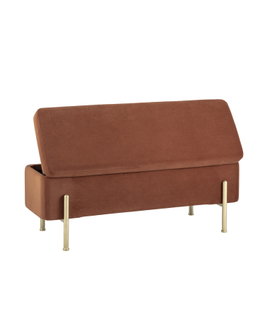 Банкетка Stool group Болейн с ящиком, велюр терракотовый