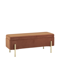 Банкетка Stool group Болейн с ящиком, велюр терракотовый